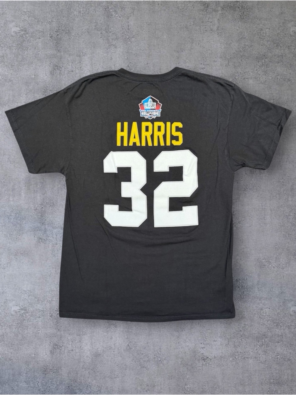 Franco Harris Pittsburgh Steelers Black NFL Tee Hall of Fame Print